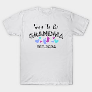 soon to be grandma est 2024 T-Shirt